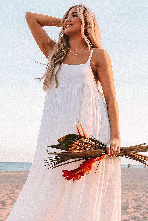 Heavenly Flow Maxi Dress in Ivory-Beginning Fashion