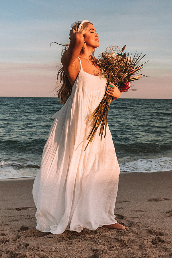 Heavenly Flow Maxi Dress in Ivory-Beginning Fashion
