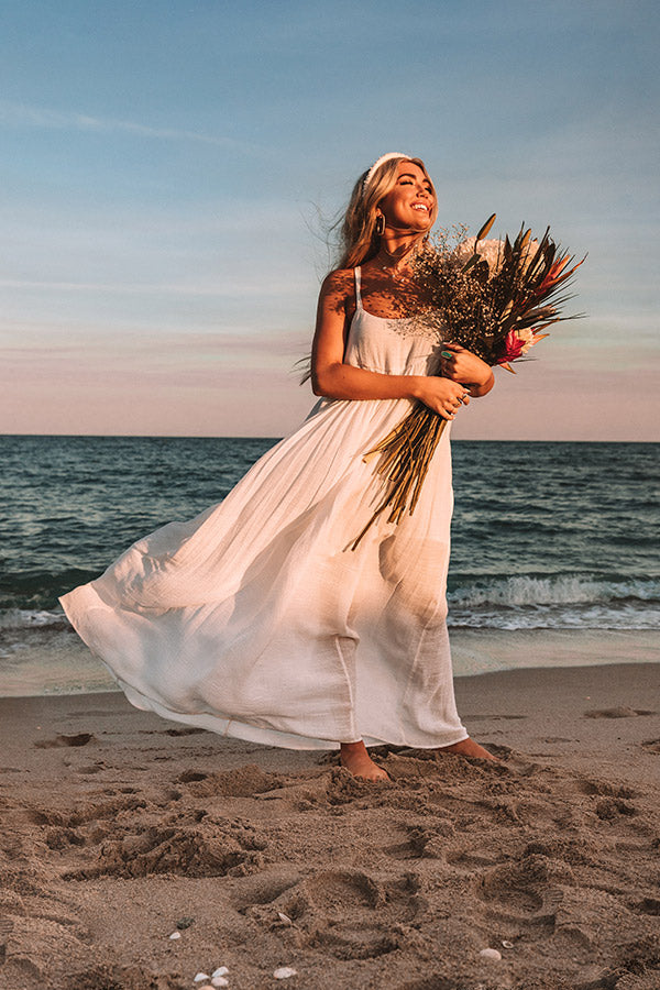 Heavenly Flow Maxi Dress in Ivory-Beginning Fashion