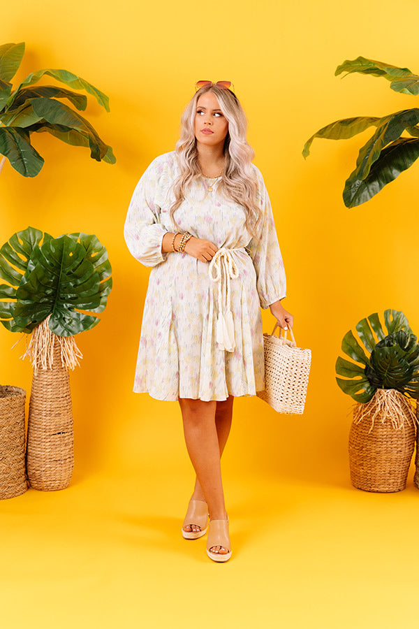 Fluent In French Shift Dress Curves-Beginning Fashion