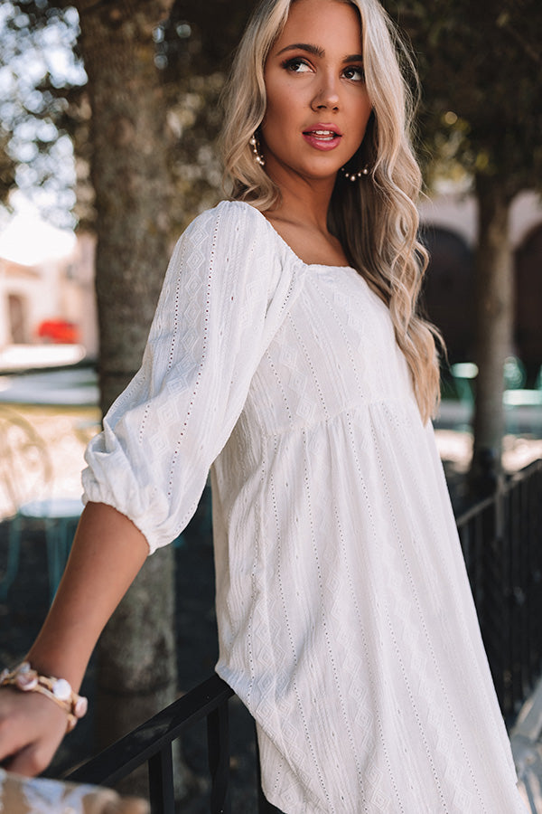 Flawless Touch Babydoll Dress in White-Beginning Fashion