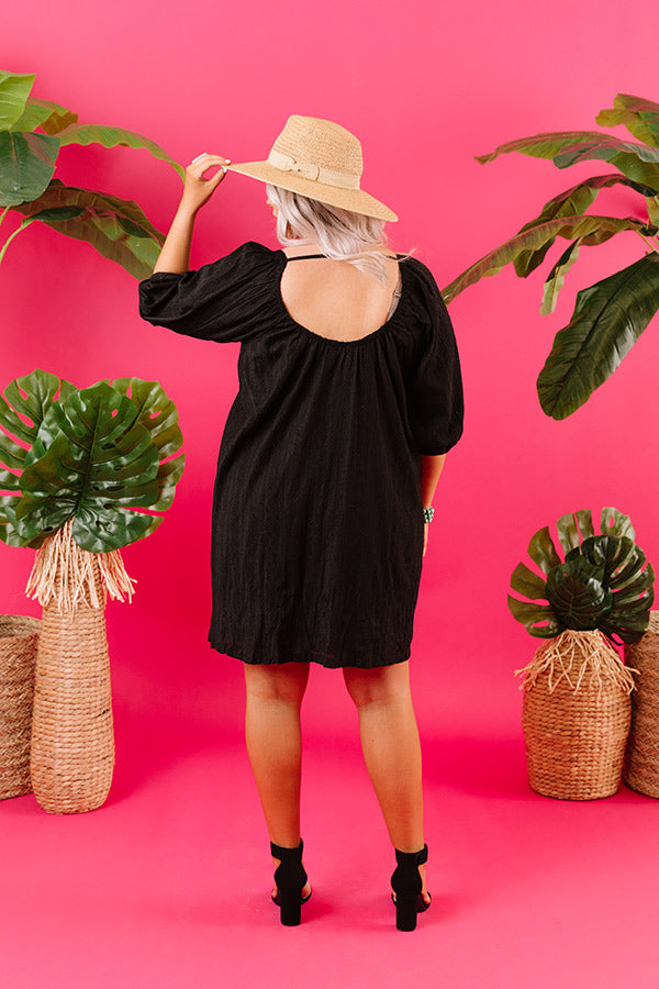 Flawless Touch Babydoll Dress in Black Curves-Beginning Fashion