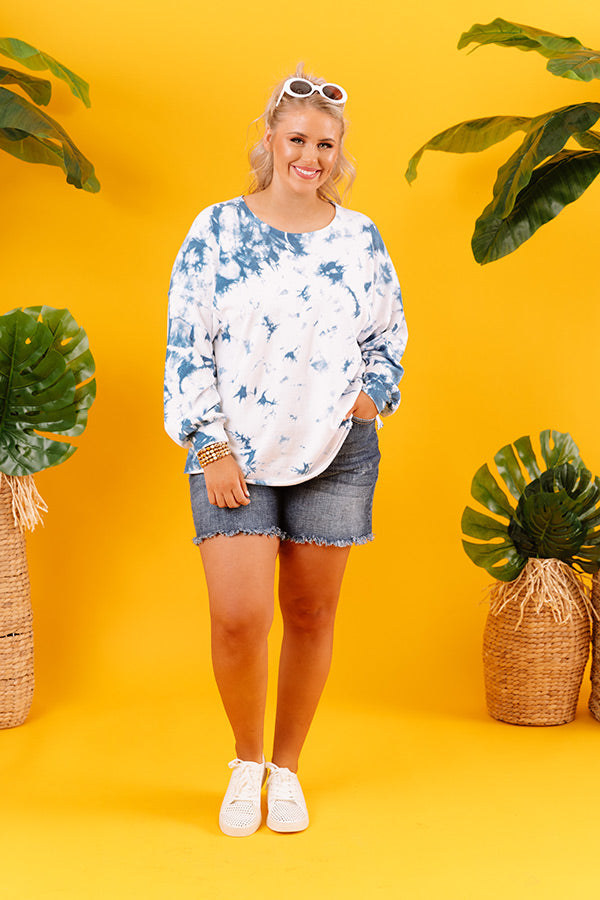 Baja Breeze Tie Dye Sweatshirt Curves-Beginning Fashion