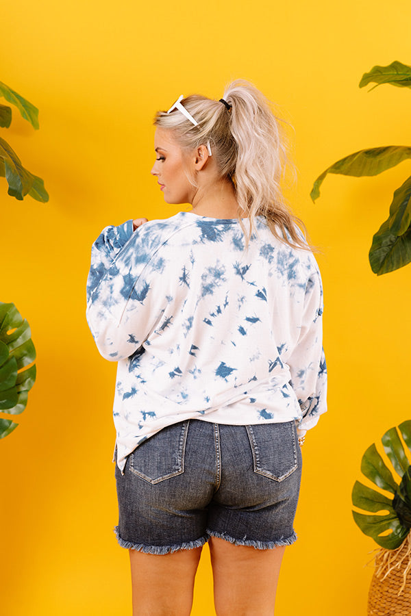 Baja Breeze Tie Dye Sweatshirt Curves-Beginning Fashion