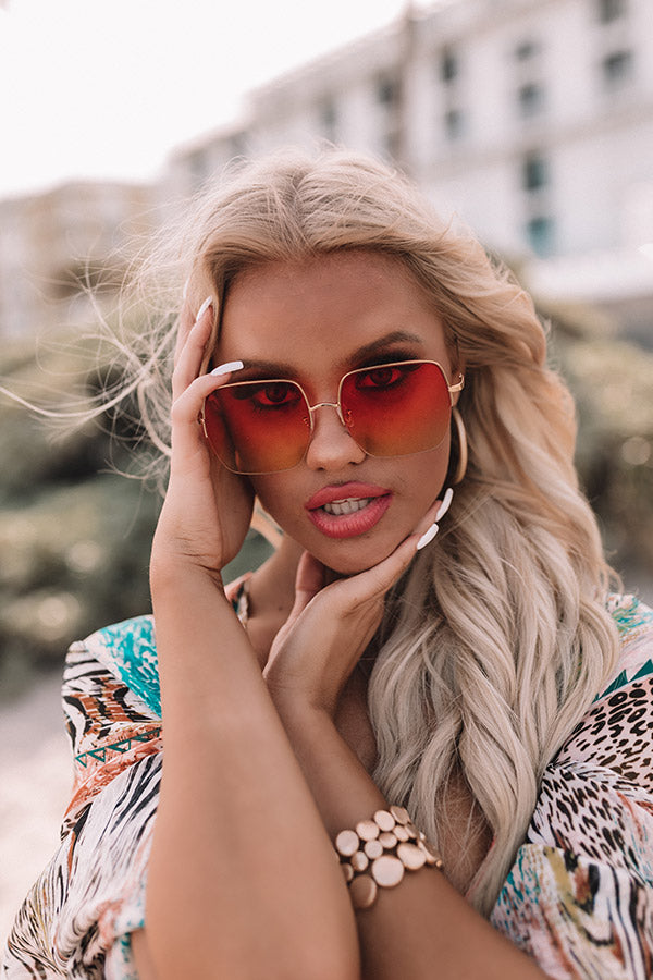 Baja Bombshell Sunnies In Orange-Beginning Fashion
