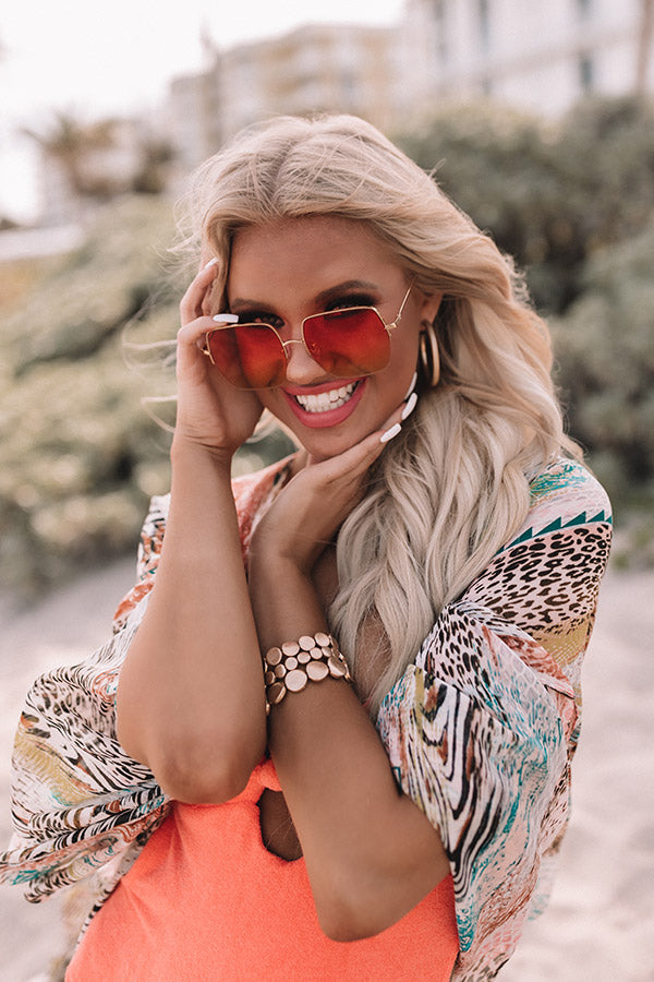Baja Bombshell Sunnies In Orange-Beginning Fashion