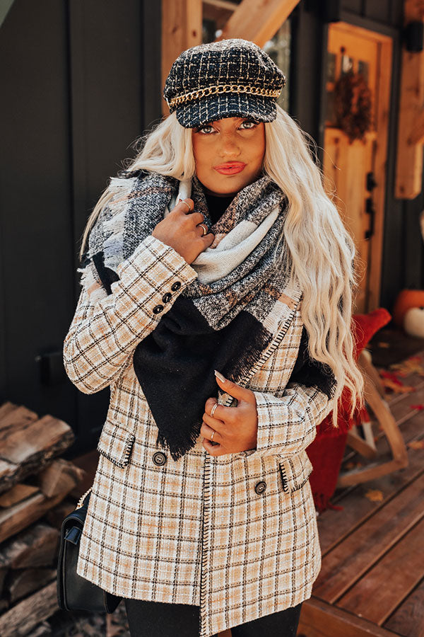 Brooklyn Bridge Blanket Scarf in Ivory-Beginning Fashion