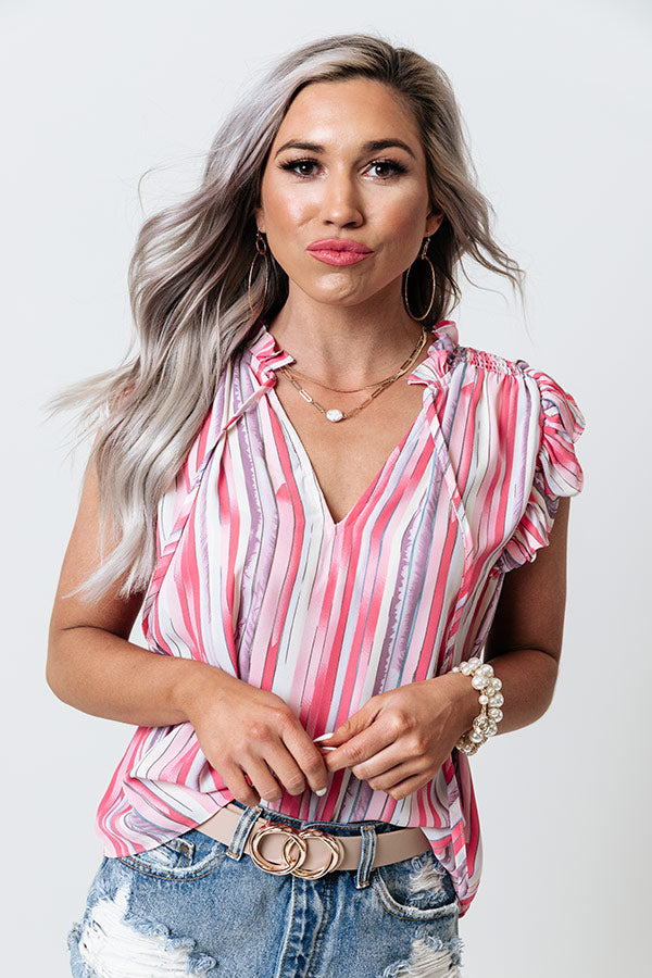 Hard To Forget Stripe Shift Top-Beginning Fashion