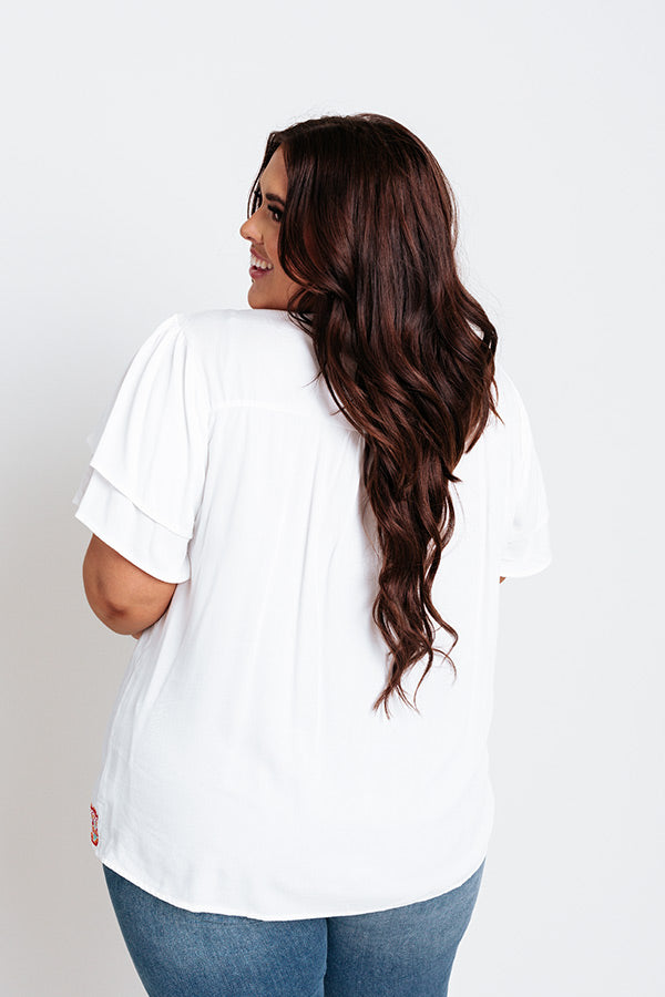 Beach Appeal Embroidered Shift Top Curves-Beginning Fashion