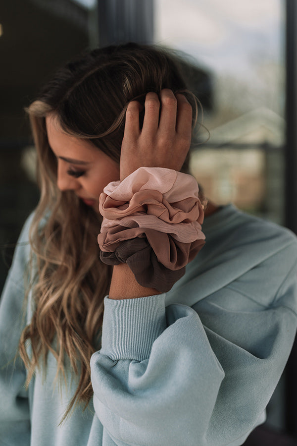 Crepe Scrunchies Set-Beginning Fashion