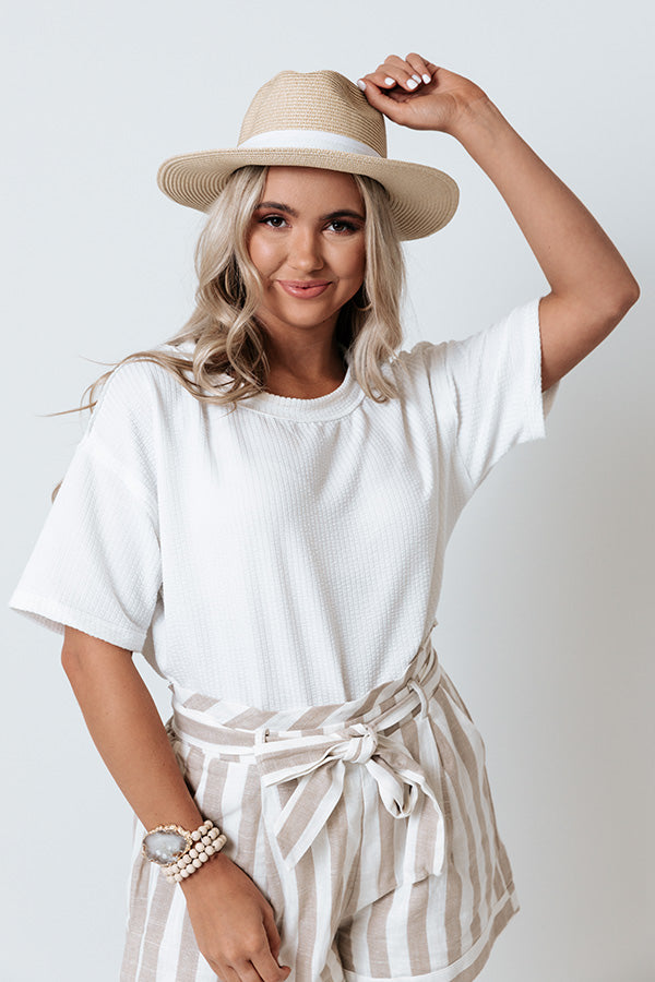 Best Foot Forward Bodysuit In White-Beginning Fashion