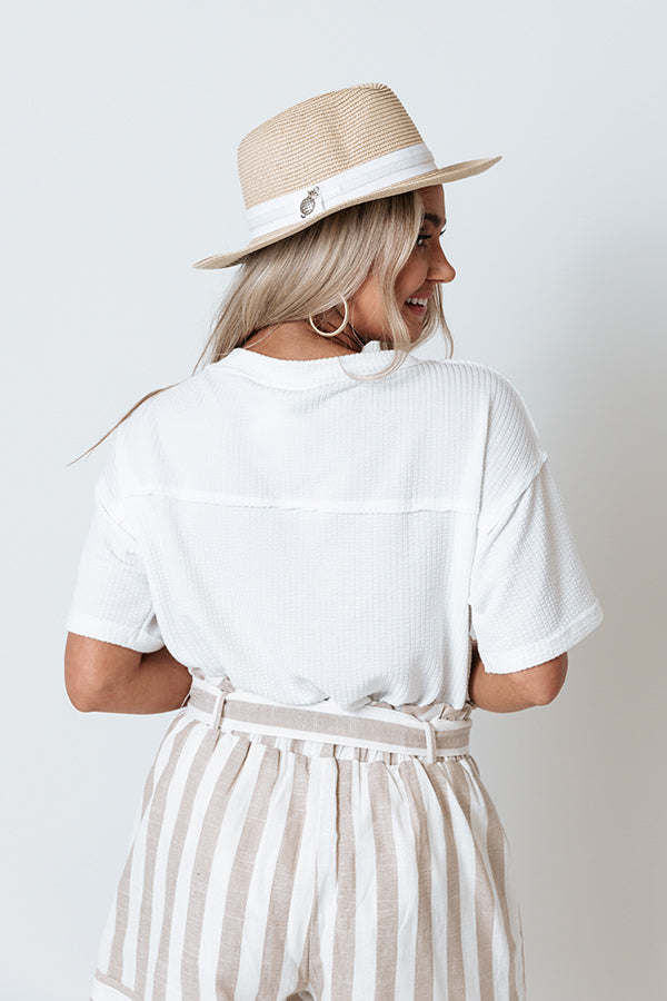 Best Foot Forward Bodysuit In White-Beginning Fashion