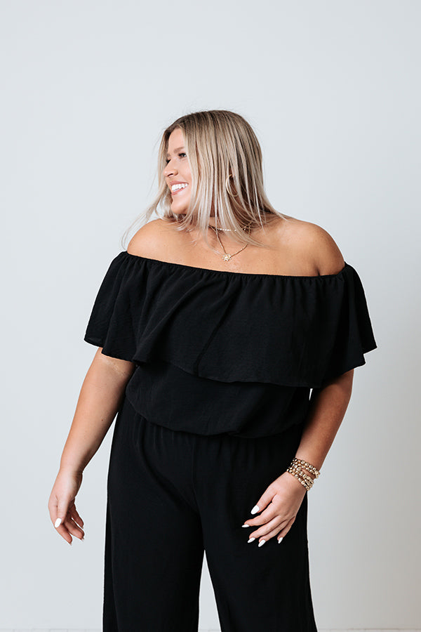 Coronado Beach Babe Ruffle Top   Curves-Beginning Fashion