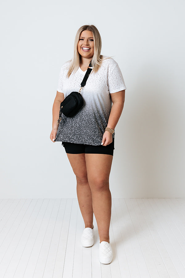 Full Sprint Burn Out Tee   Curves-Beginning Fashion