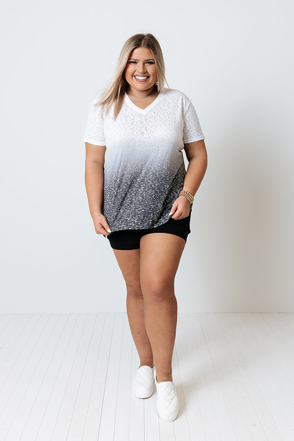 Full Sprint Burn Out Tee   Curves-Beginning Fashion