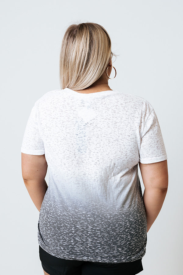 Full Sprint Burn Out Tee   Curves-Beginning Fashion