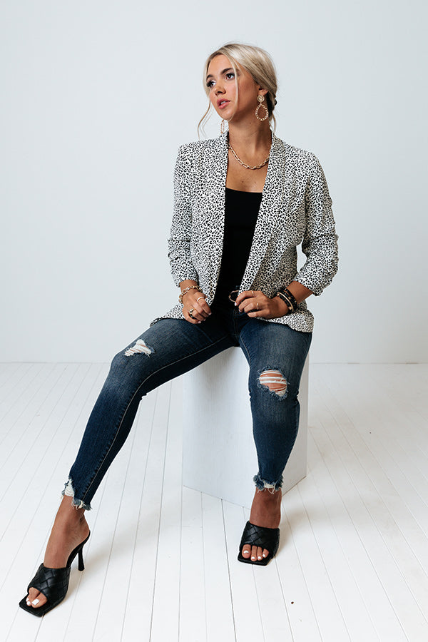 CEO Style Leopard Blazer-Beginning Fashion