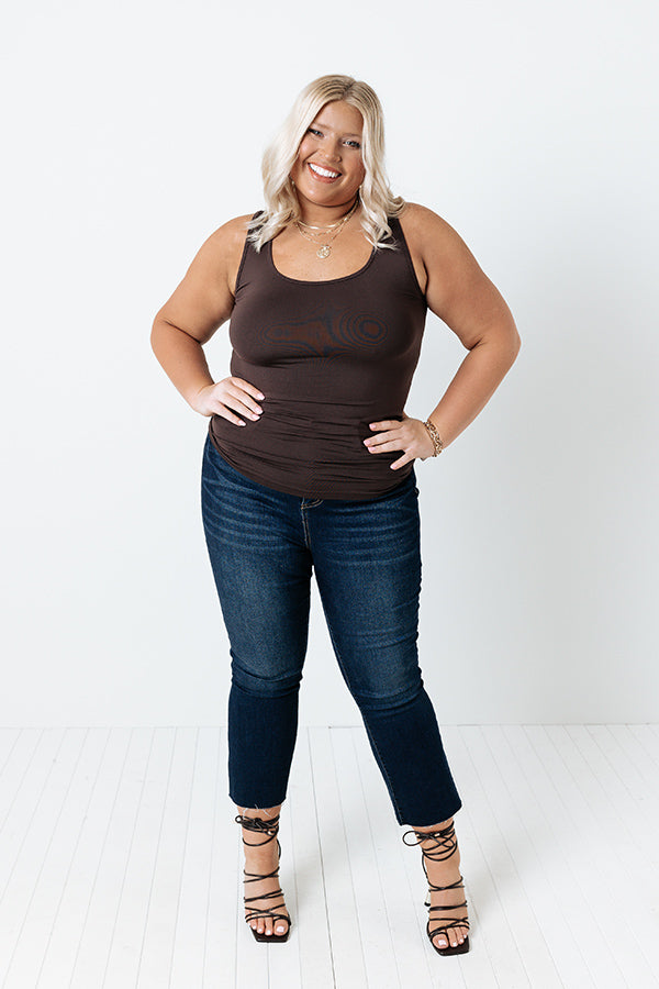 Basic Instincts Seamless Tank In Chestnut Curves-Beginning Fashion
