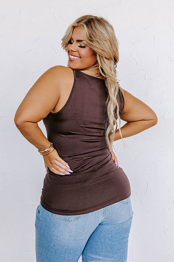 Basic Instincts Seamless Tank In Chestnut Curves-Beginning Fashion