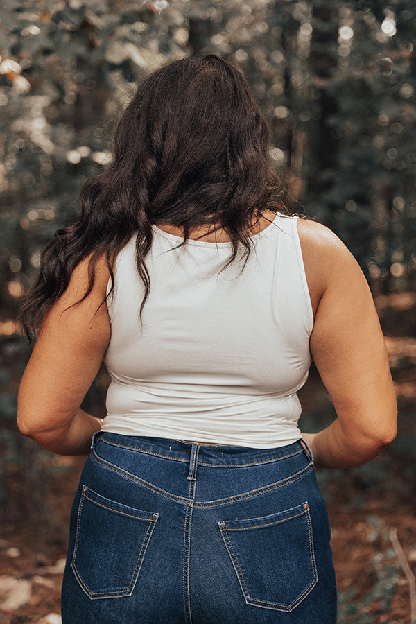 Basic Instincts Seamless Tank In Ivory Curves-Beginning Fashion