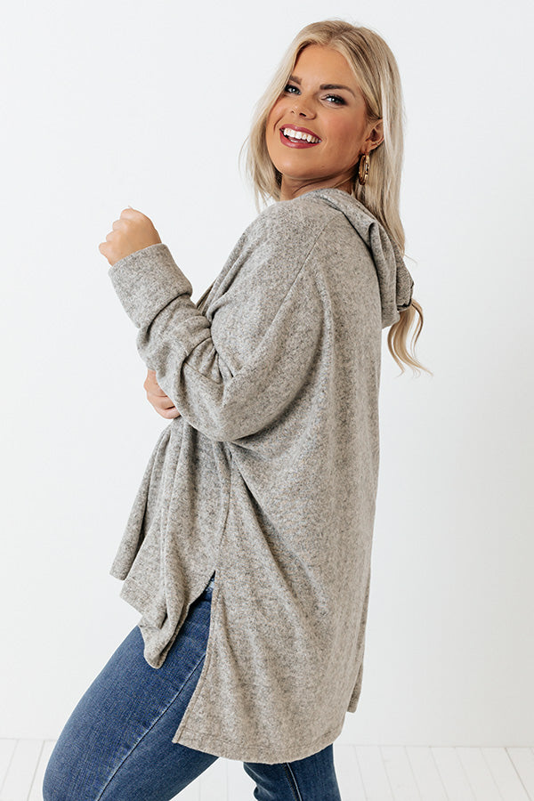 Cabinside Sips Hoodie in Grey Curves-Beginning Fashion