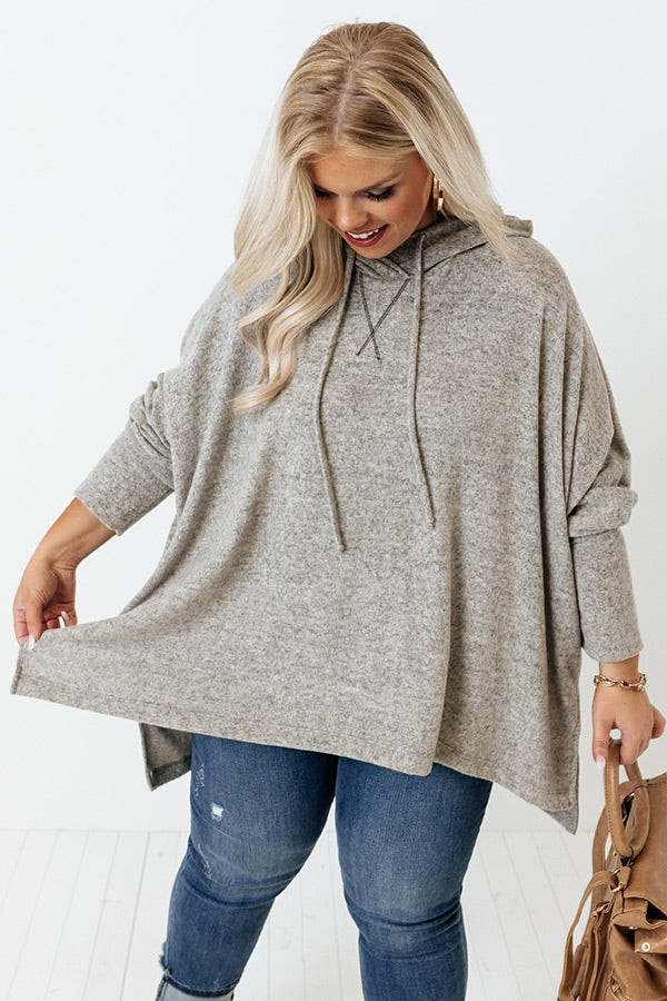Cabinside Sips Hoodie in Grey Curves-Beginning Fashion