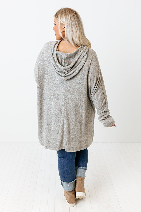 Cabinside Sips Hoodie in Grey Curves-Beginning Fashion