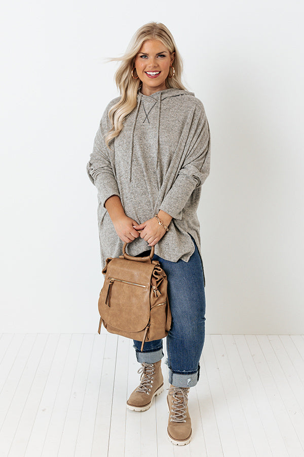 Cabinside Sips Hoodie in Grey Curves-Beginning Fashion