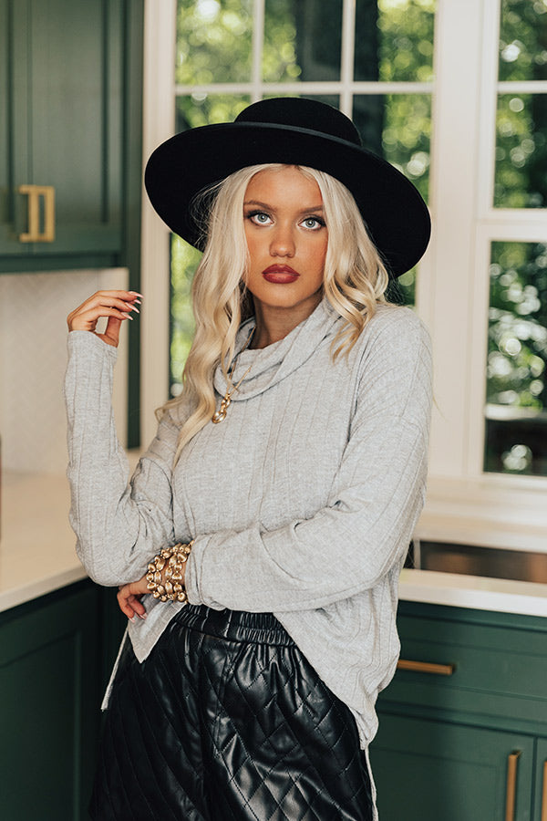 Full Moon Shift Top In Grey-Beginning Fashion