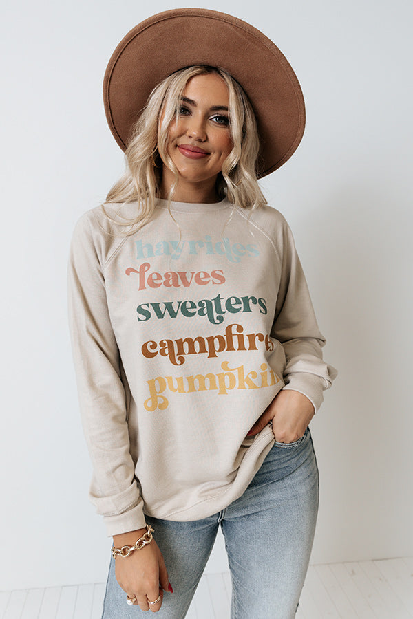 Fall List Sweatshirt-Beginning Fashion