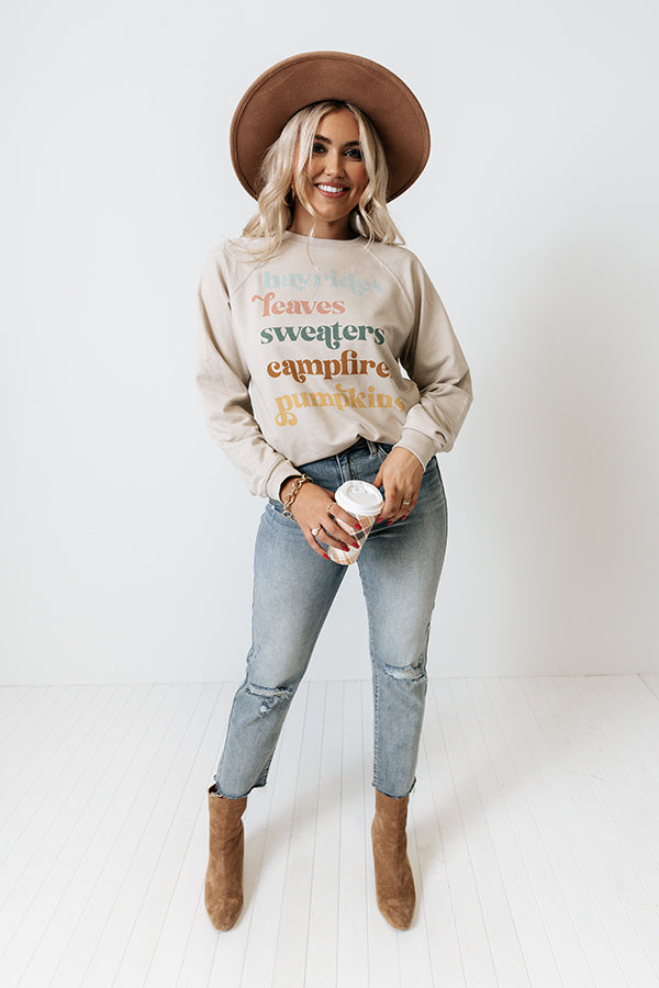 Fall List Sweatshirt-Beginning Fashion