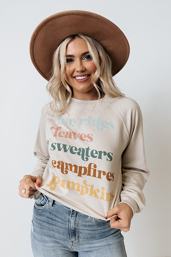 Fall List Sweatshirt-Beginning Fashion