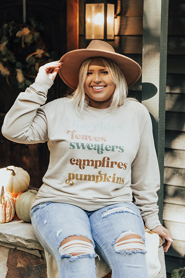 Fall List Sweatshirt-Beginning Fashion