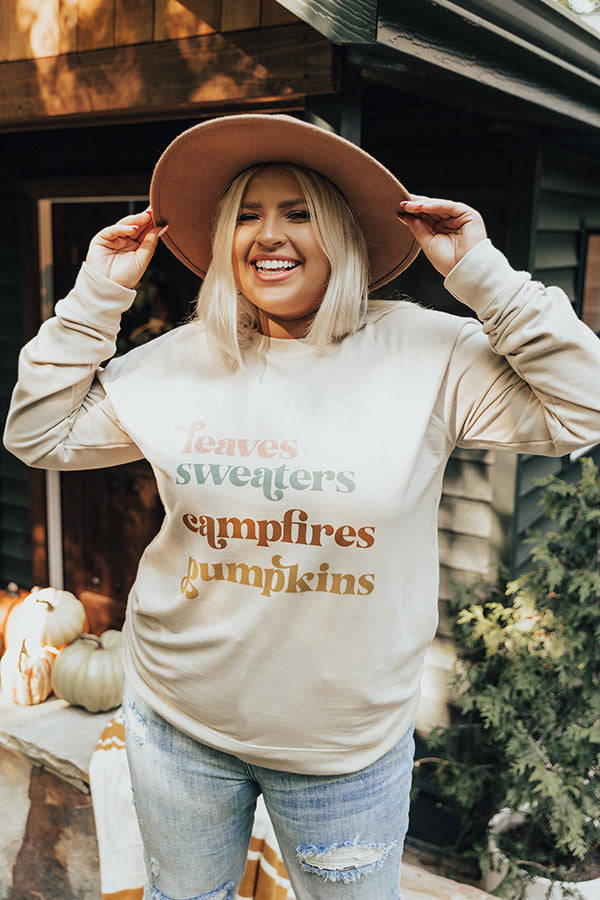 Fall List Sweatshirt-Beginning Fashion