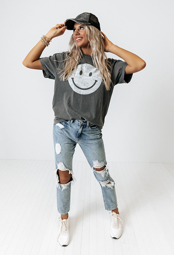 Big Smile Graphic Tee-Beginning Fashion