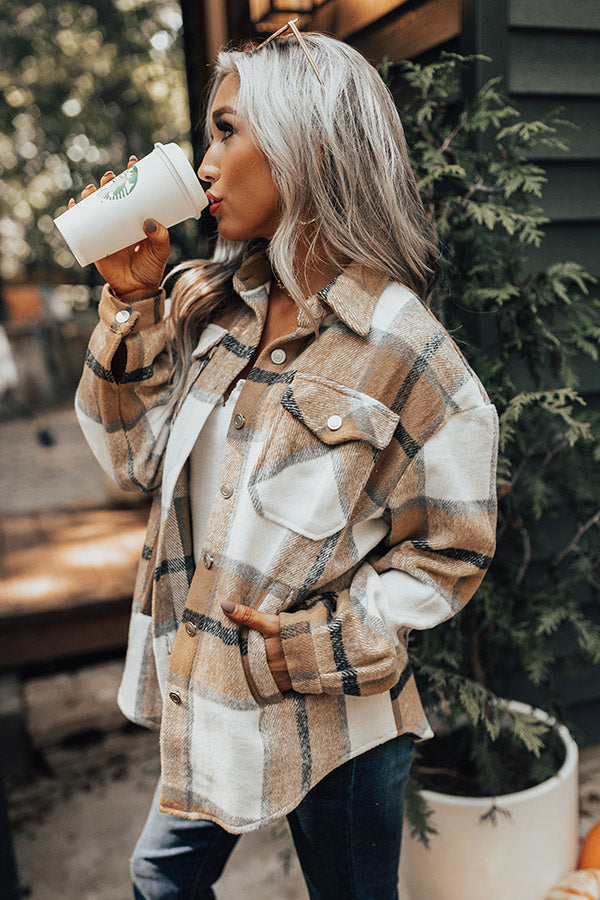 Fall Transition Plaid Jacket-Beginning Fashion