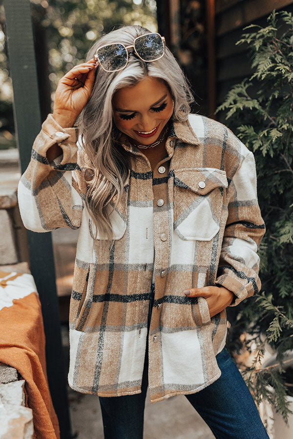 Fall Transition Plaid Jacket-Beginning Fashion