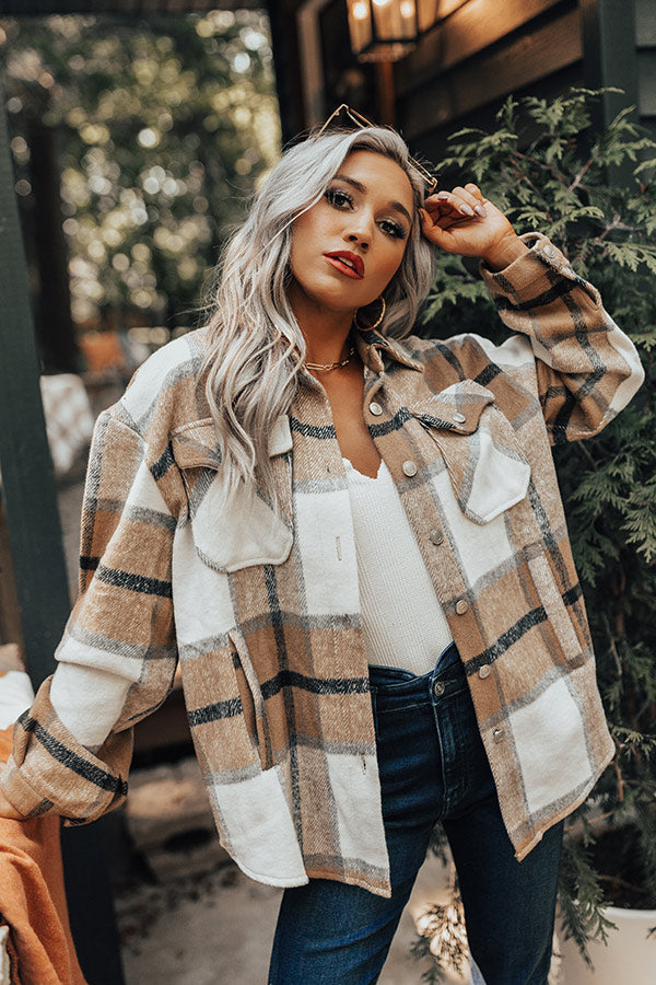Fall Transition Plaid Jacket-Beginning Fashion