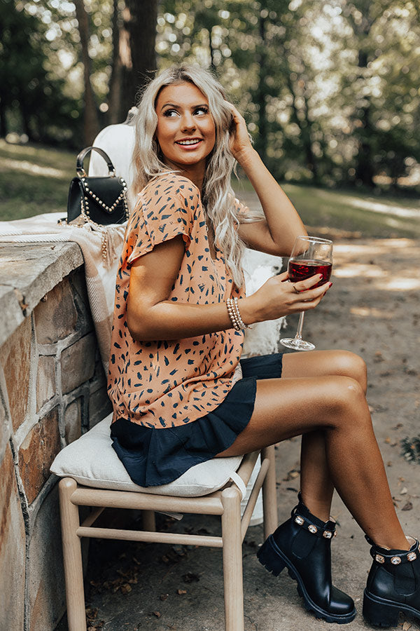 Balancing Act Shift Top In Light Rust-Beginning Fashion