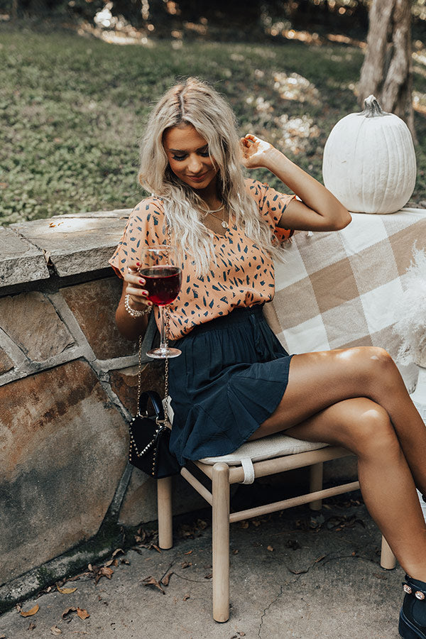 Balancing Act Shift Top In Light Rust-Beginning Fashion