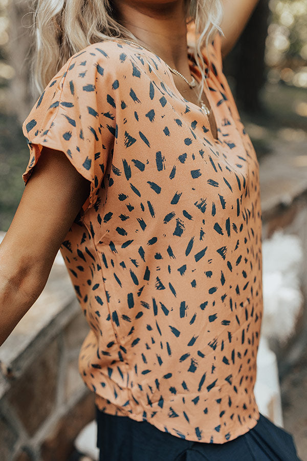 Balancing Act Shift Top In Light Rust-Beginning Fashion
