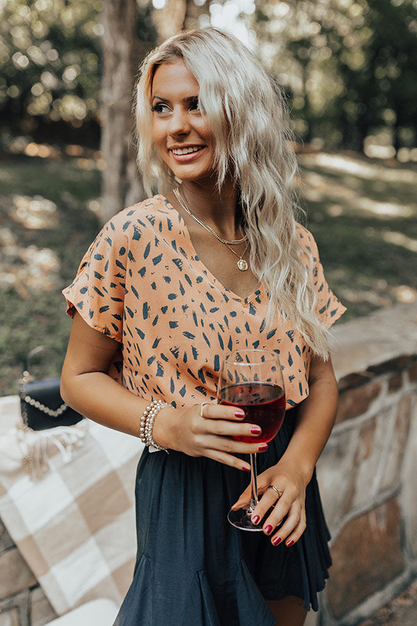 Balancing Act Shift Top In Light Rust-Beginning Fashion