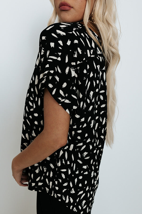 Balancing Act Shift Top In Black-Beginning Fashion