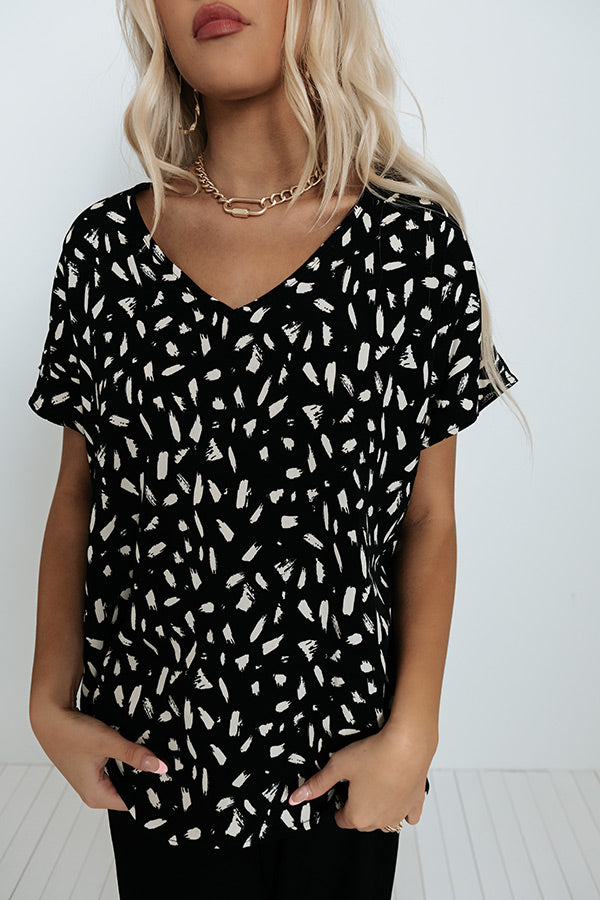 Balancing Act Shift Top In Black-Beginning Fashion