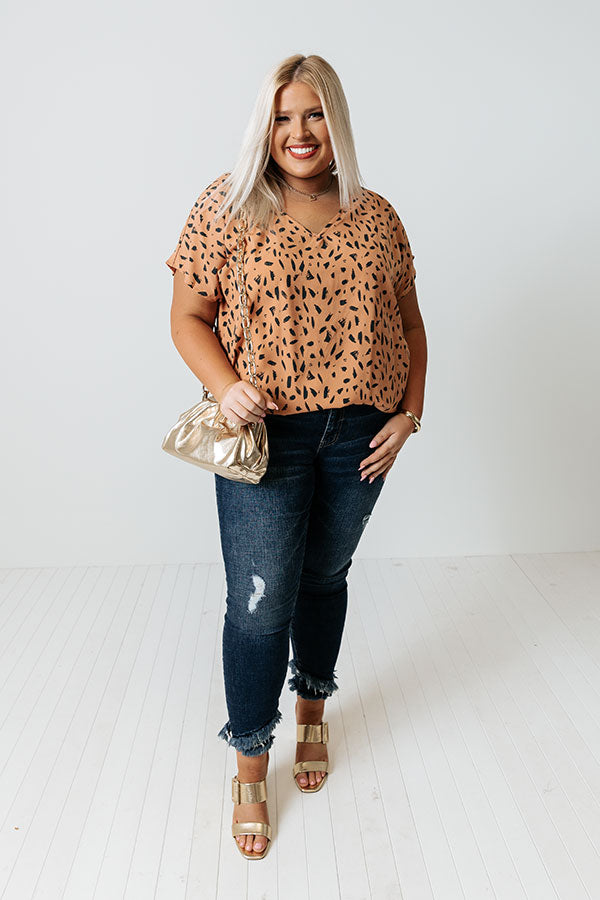 Balancing Act Shift Top In Light Rust Curves-Beginning Fashion