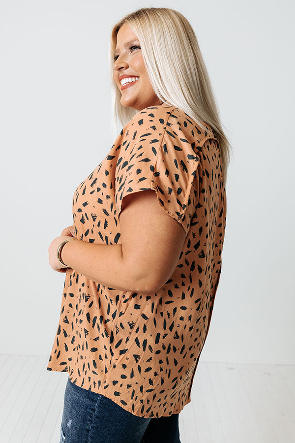 Balancing Act Shift Top In Light Rust Curves-Beginning Fashion