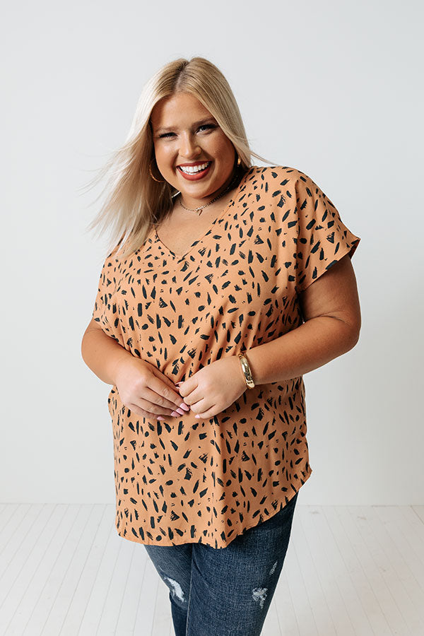 Balancing Act Shift Top In Light Rust Curves-Beginning Fashion