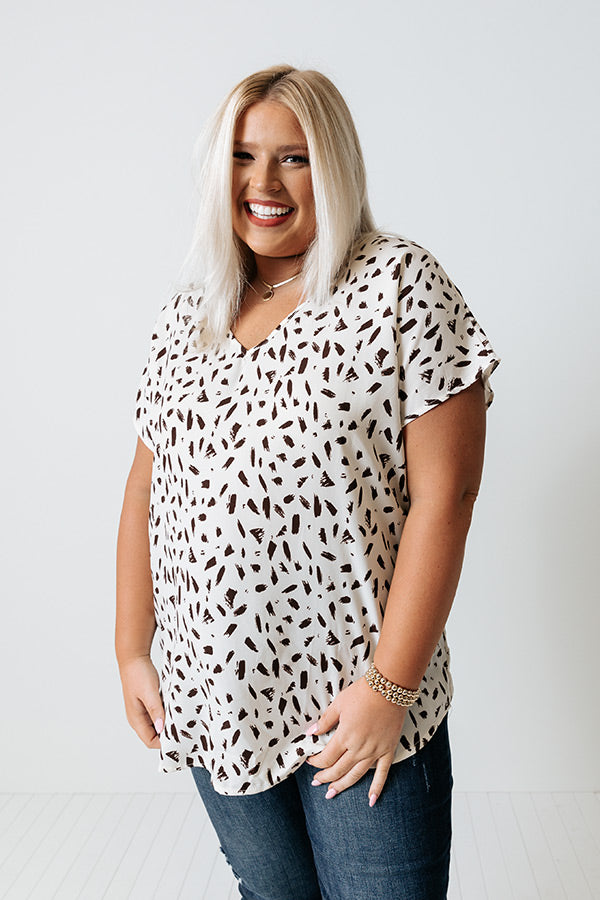 Balancing Act Shift Top In Ivory Curves-Beginning Fashion