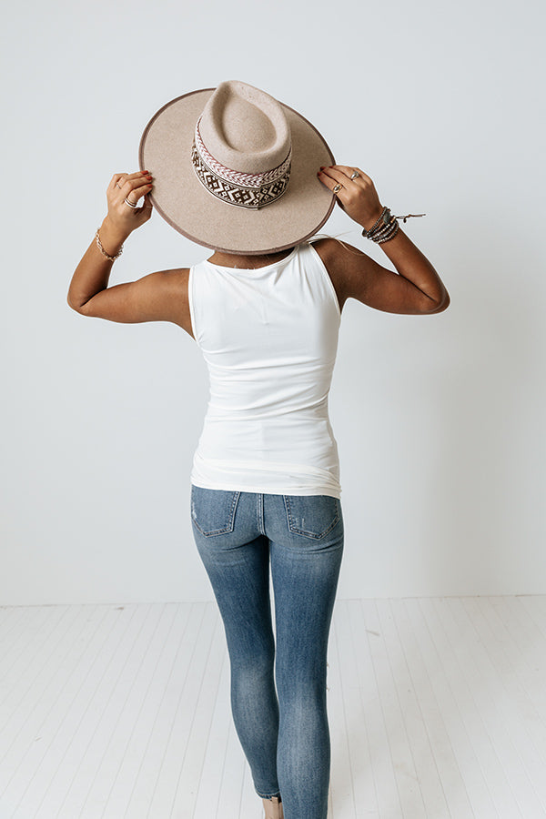 Basic Instincts Seamless Tank In Ivory-Beginning Fashion