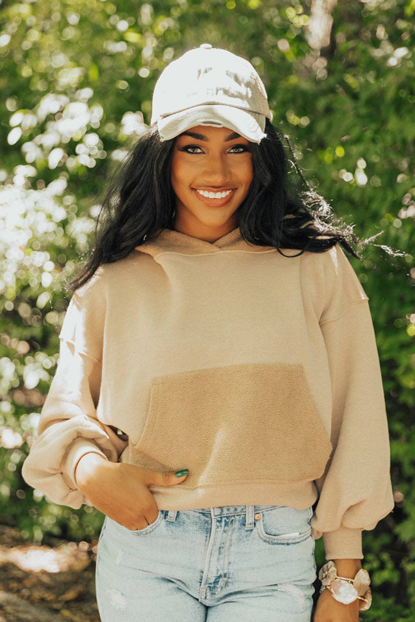 Charleston Cozy Hoodie In Iced Latte-Beginning Fashion